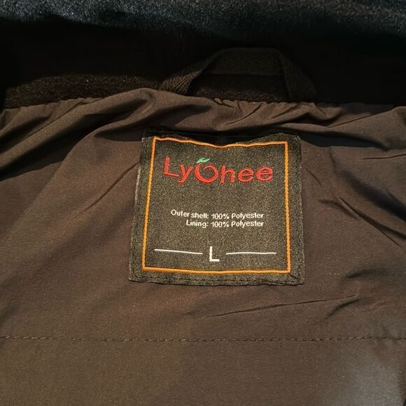 Lychee Heated Vest Unisex with Power Bank Black with Purple Trim Size L NEW - Picture 7 of 14